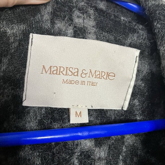 Marisa & Marie Cardigan Womens M Wool Blend Animal Print Waterfall Open Front - Picture 2 of 7